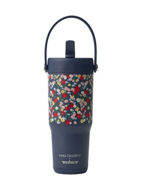 Vera Bradley x Reduce Poppy Meadow Navy Floral 24 oz Chiller Go